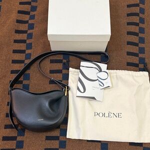 Poléne Tonca Black Leather Bag